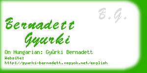 bernadett gyurki business card